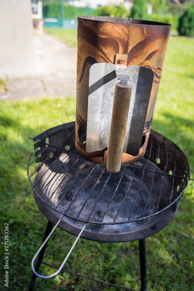 Grill garden party with sausages and meat Grill garden party with sausages and meat