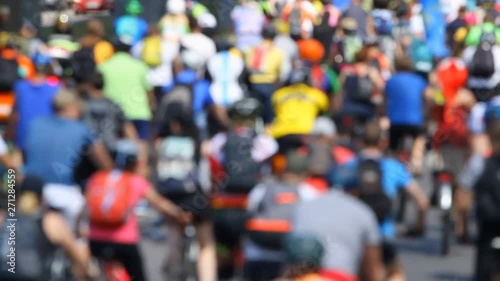 Wallpaper Mural Group of cyclists riding the road in a blured Torontodigital.ca