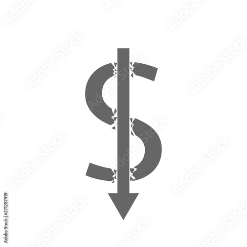 Financial damage icon Vector