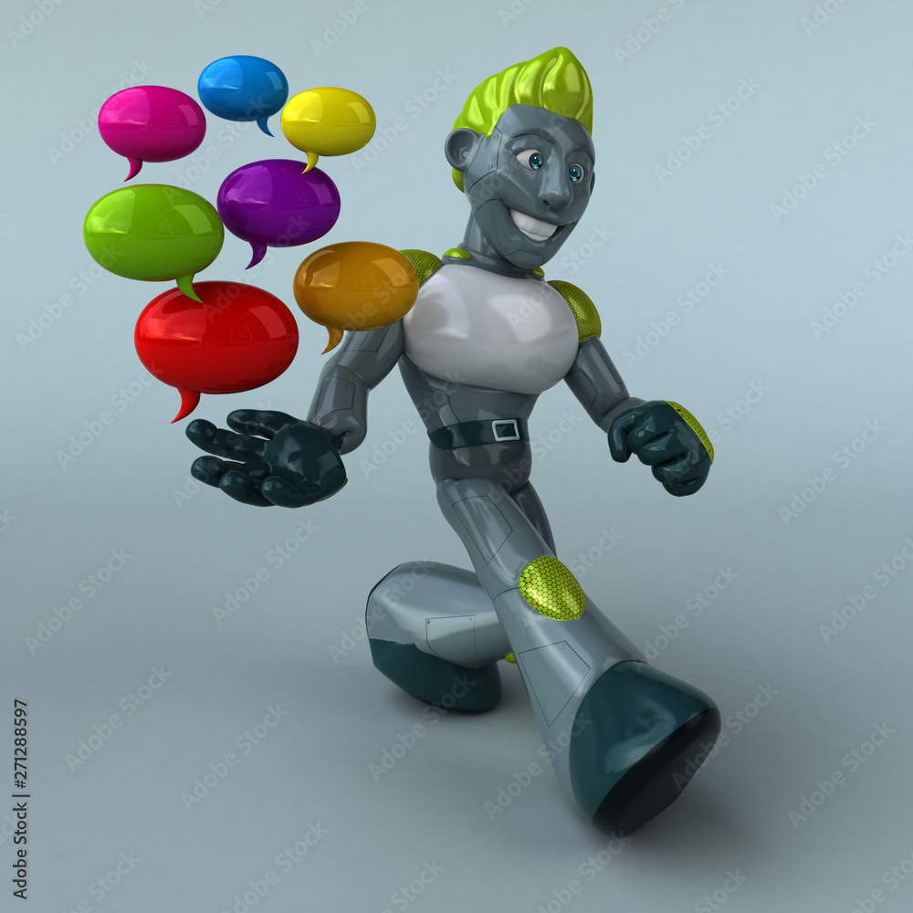 Green Robot - 3D Illustration