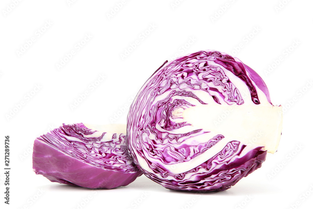 Fresh red cabbage isolated on white background Fresh red cabbage isolated on white background