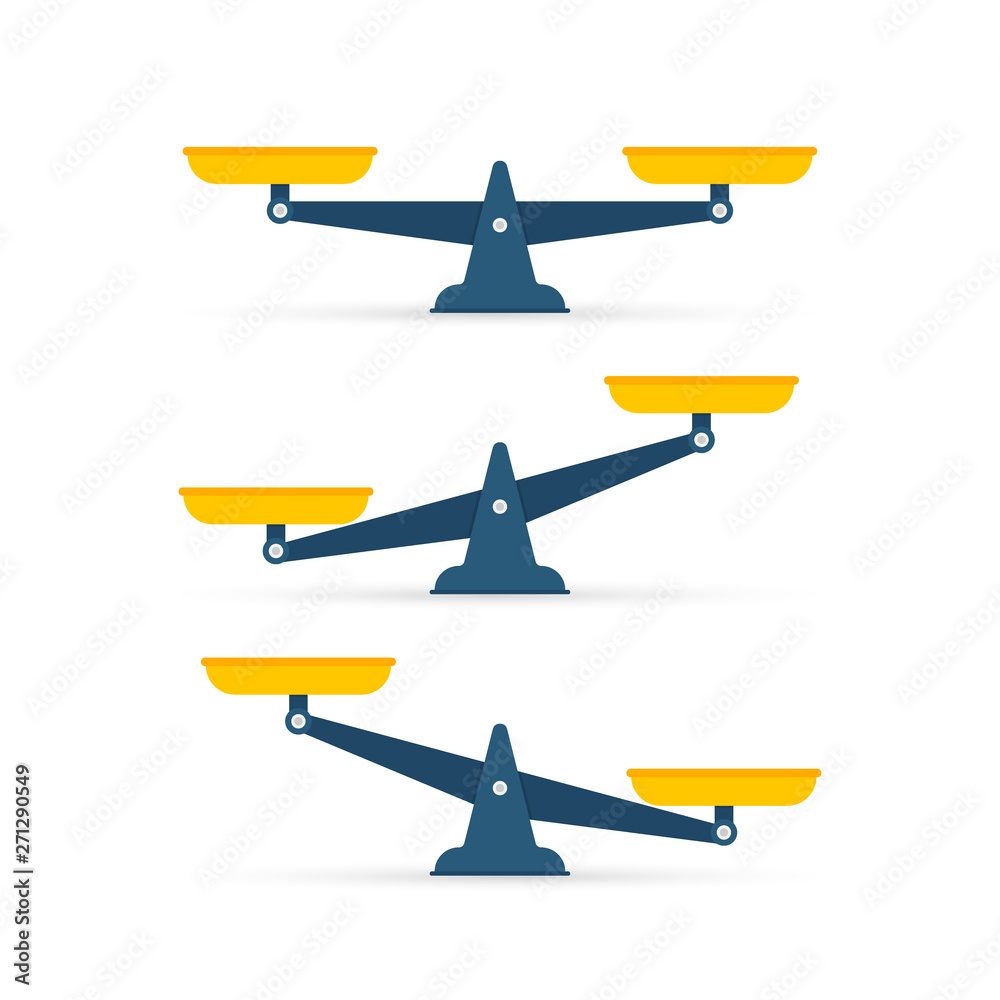Scales icon. Libra isolated on white background. Vector stock illustration. Scales icon. Libra isolated on white background. Vector stock illustration.