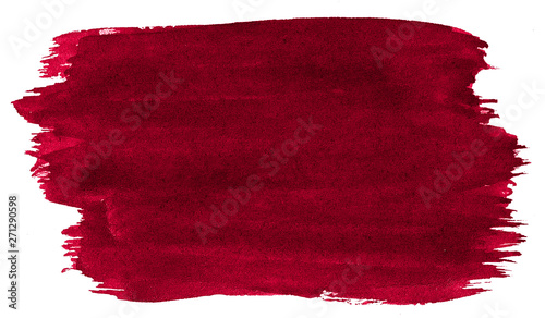 Burgundy Watercolor background  with sharp borders and divorces. Watercolor rough brush stains. With copy space for text.