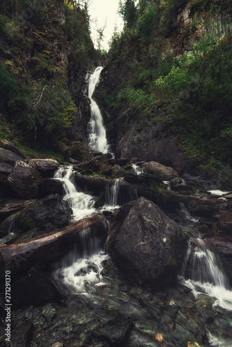 Waterfall in Altai Mountain...