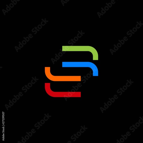 creative typography S simple vector logo