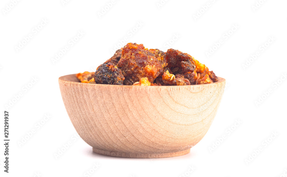 Sweet Myrrh Opoponax Isolated on a White Background