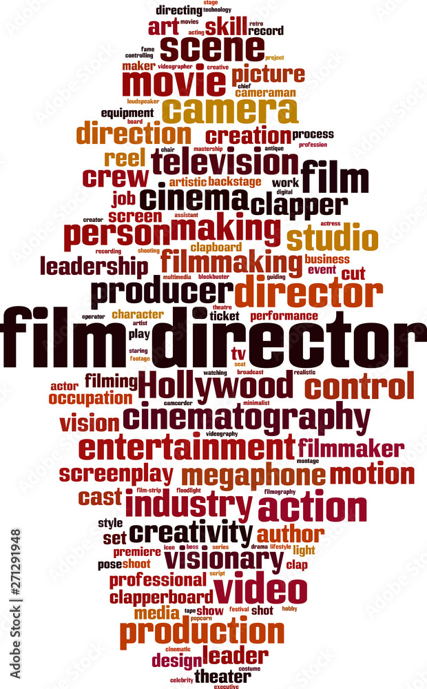 Obraz premium Film director word cloud