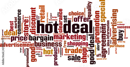 Hot deal word cloud