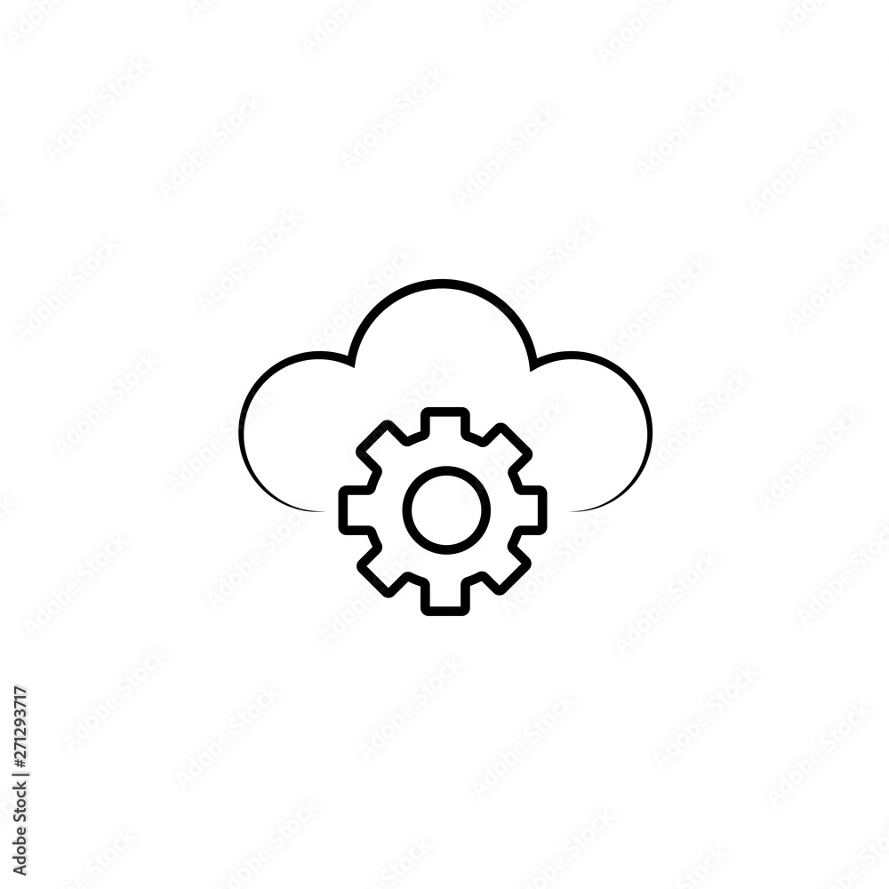 Cloud storage settings linear icon. Thin line illustration. Web hosting preferences. Cloud computing with cogwheel contour symbol. Vector isolated outline drawing Cloud storage settings linear icon. Thin line illustration. Web hosting preferences. Cloud computing with cogwheel contour symbol. Vector isolated outline drawing