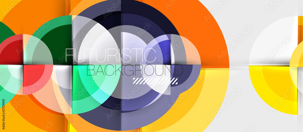 Geometric design abstract background - circles