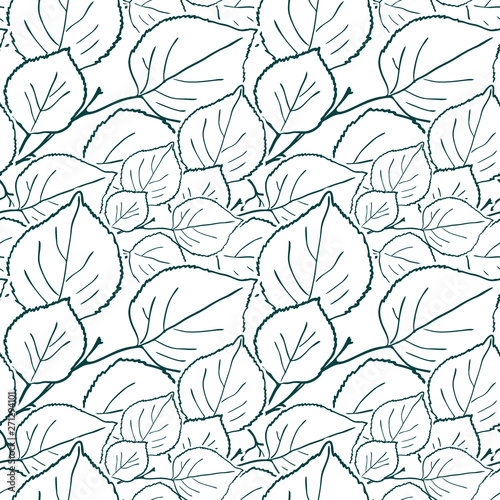 vector pattern plant engrave ink leaves sketch