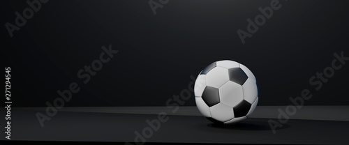 Fototapeta Naklejka Na Ścianę i Meble -  soccer ball black white 3d-illustration