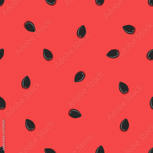 Juicy fruit of watermelon pulp with seeds seamless pattern for a creative print on summer fabric background