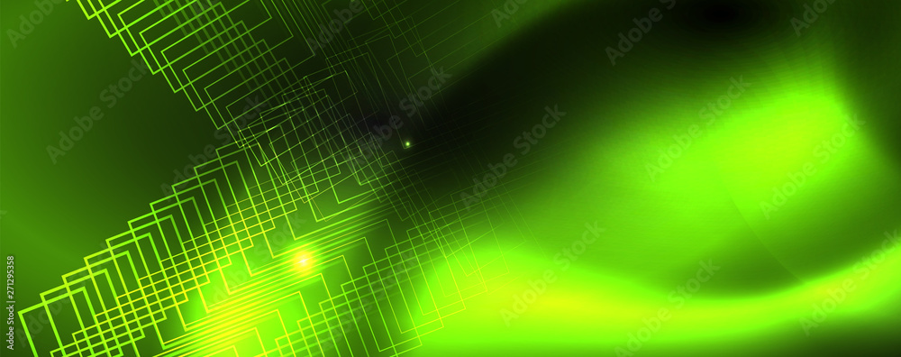 Shiny neon techno template. Neon lines background, 80s style laser rays Shiny neon techno template. Neon lines background, 80s style laser rays