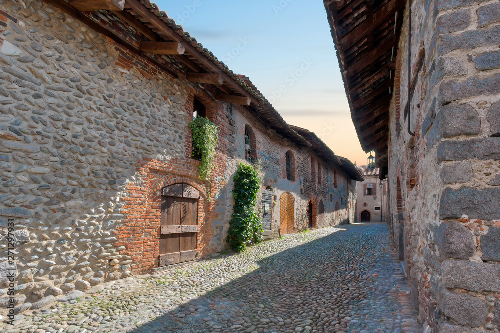 Ancient medieval village on the Italian hills