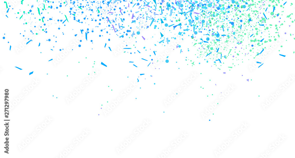 Obraz premium Confetti on isolated white background. Luxury texture. Festive backdrop with glitters. Pattern for work. Print for polygraphy, posters, banners and textiles. Doodle for design and business