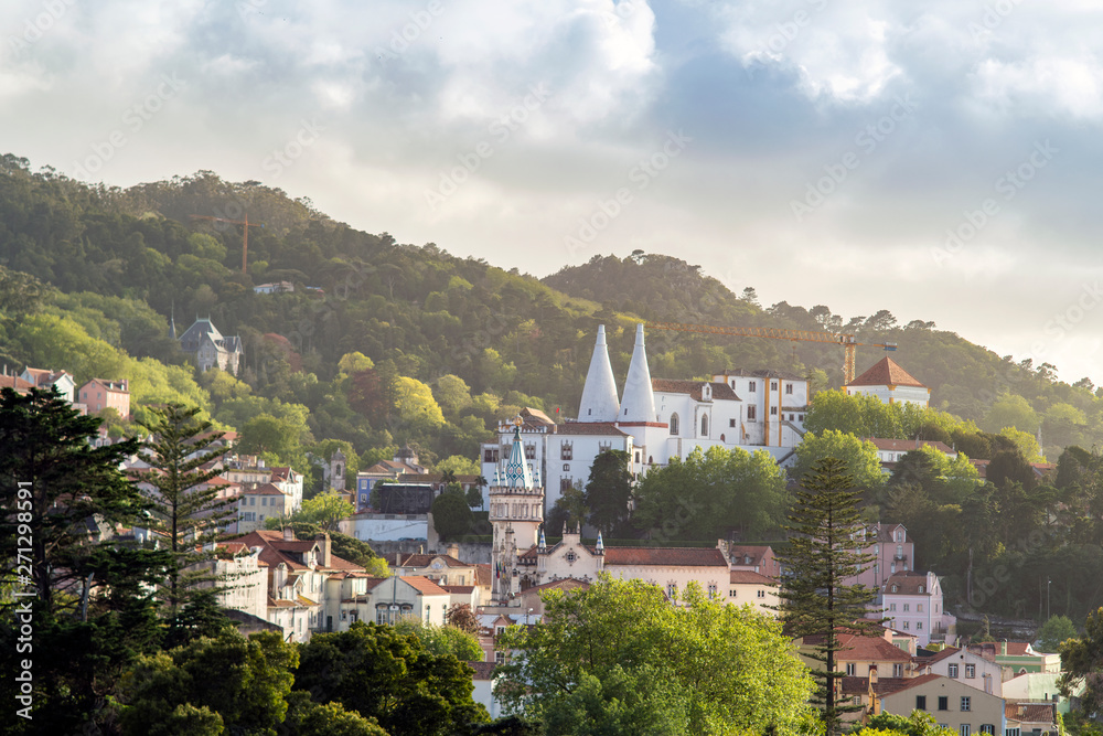 Cityscape of Sintra with National Palace, Portugal