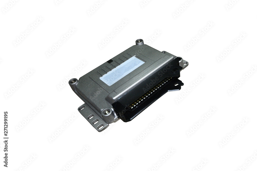 car electronics control unit isolated on a white background car electronics control unit isolated on a white background