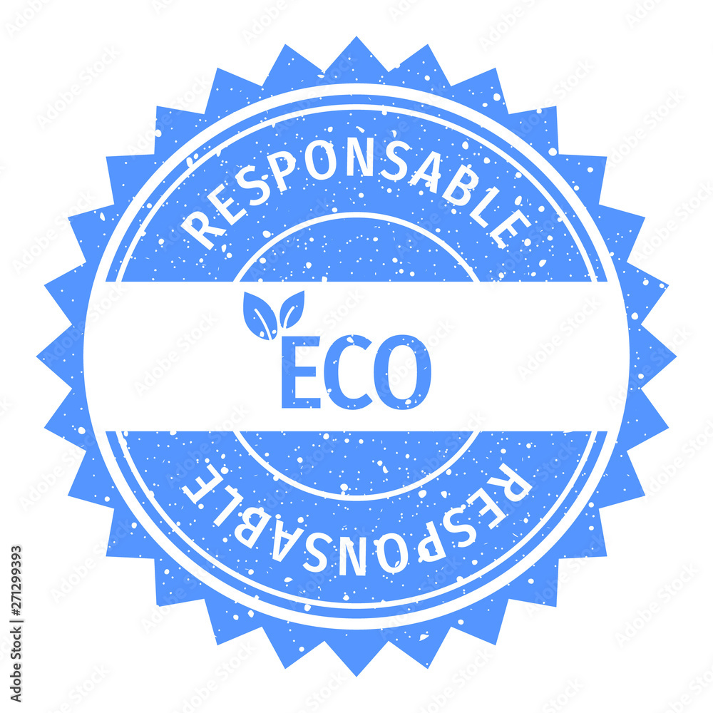 Eco Responsable grunge stamp vector design. Eco Responsable grunge stamp illustration. Eco Responsable grunge stamp vector design. Eco Responsable grunge stamp illustration.