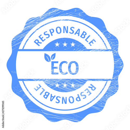 Eco Responsable grunge stamp vector design. Eco Responsable grunge stamp illustration.