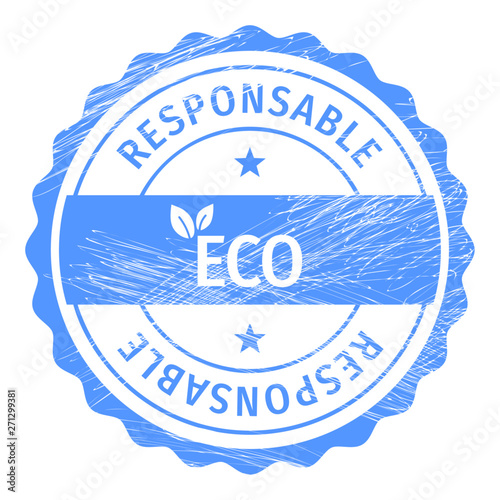 Eco Responsable grunge stamp vector design. Eco Responsable grunge stamp illustration.
