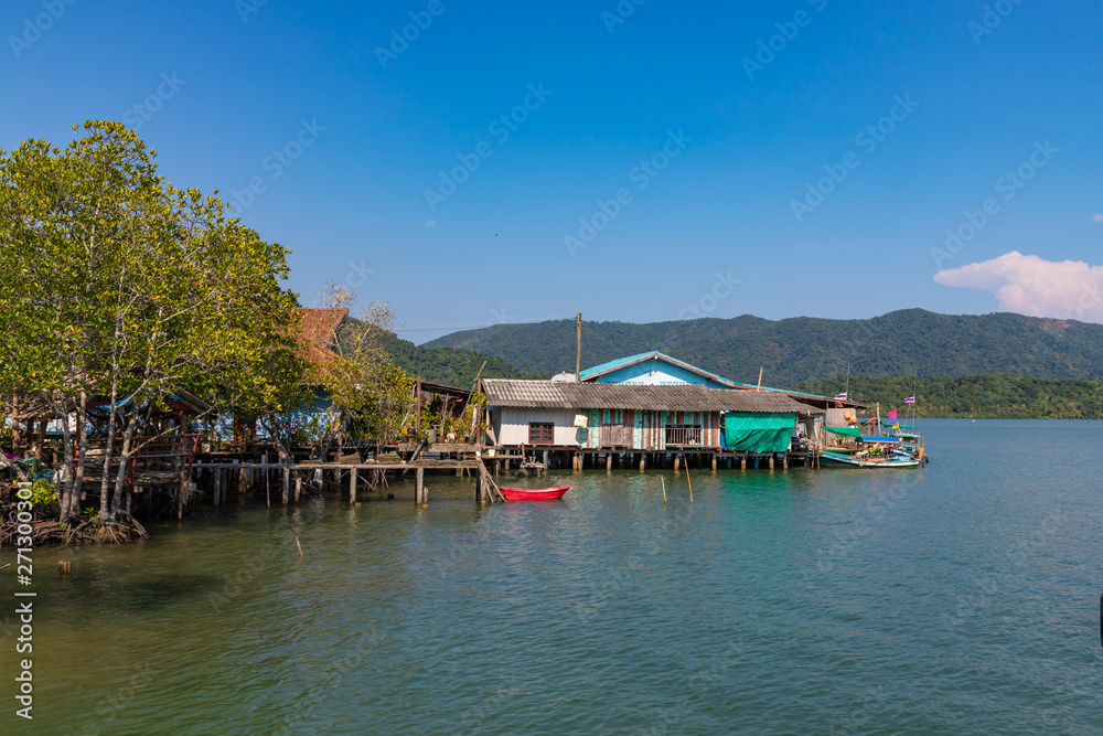 Traditional Thailand village on Koh Chang island