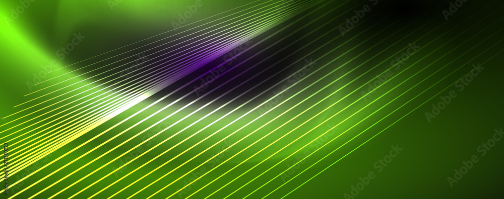 Color light with lines, outer space background, bright rays Color light with lines, outer space background, bright rays