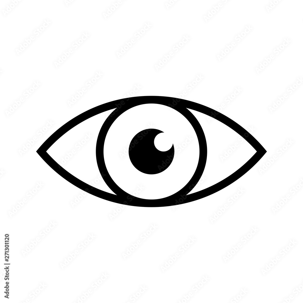 Eye icon. Symbol of vision. Linear vector pictogram. Eye icon. Symbol of vision. Linear vector pictogram.