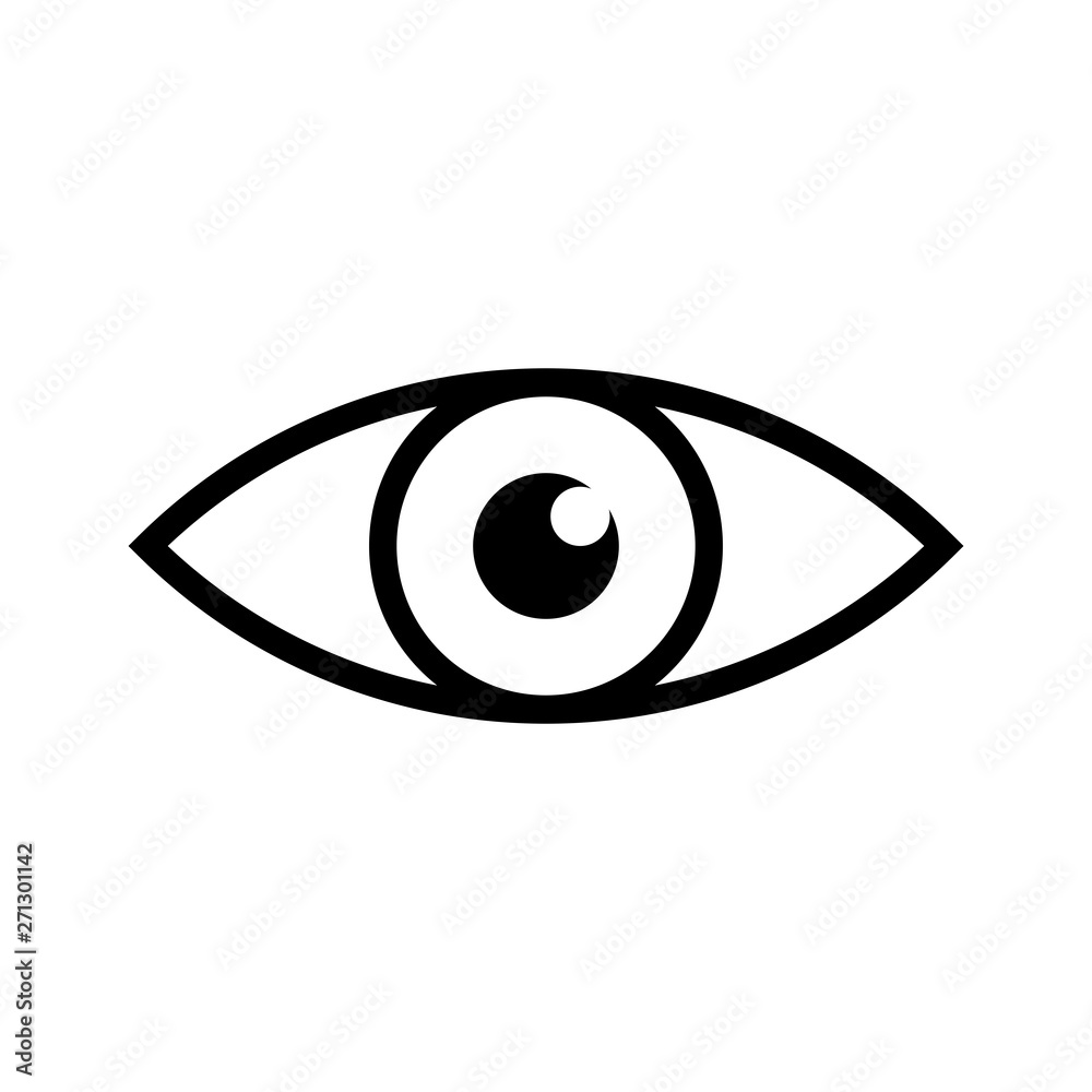 Eye icon. Symbol of vision. Linear vector pictogram. Eye icon. Symbol of vision. Linear vector pictogram.