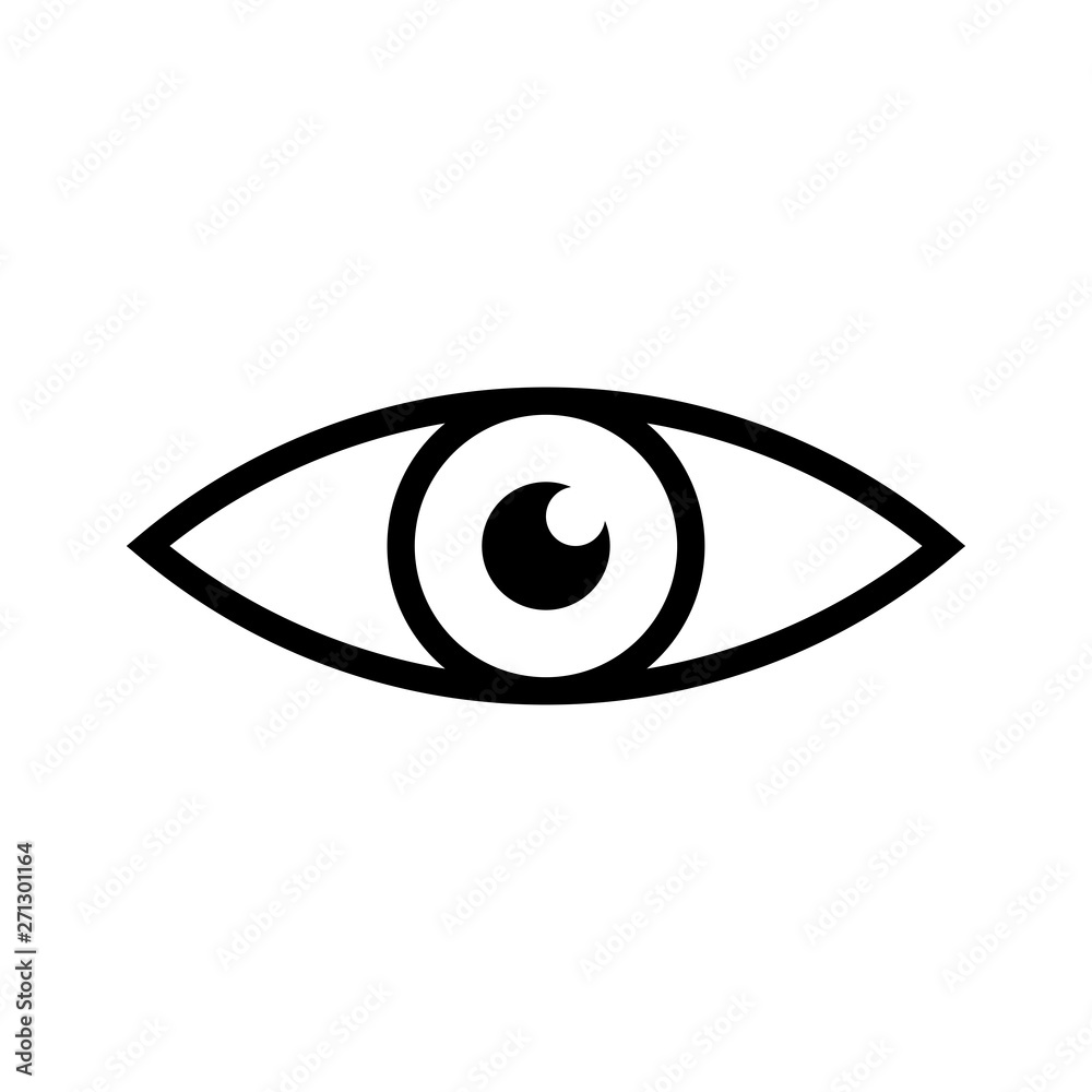 Eye icon. Symbol of vision. Linear vector pictogram. Eye icon. Symbol of vision. Linear vector pictogram.