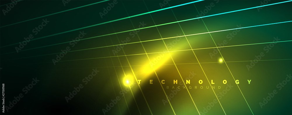 Vector neon light lines concept, abstract background Vector neon light lines concept, abstract background