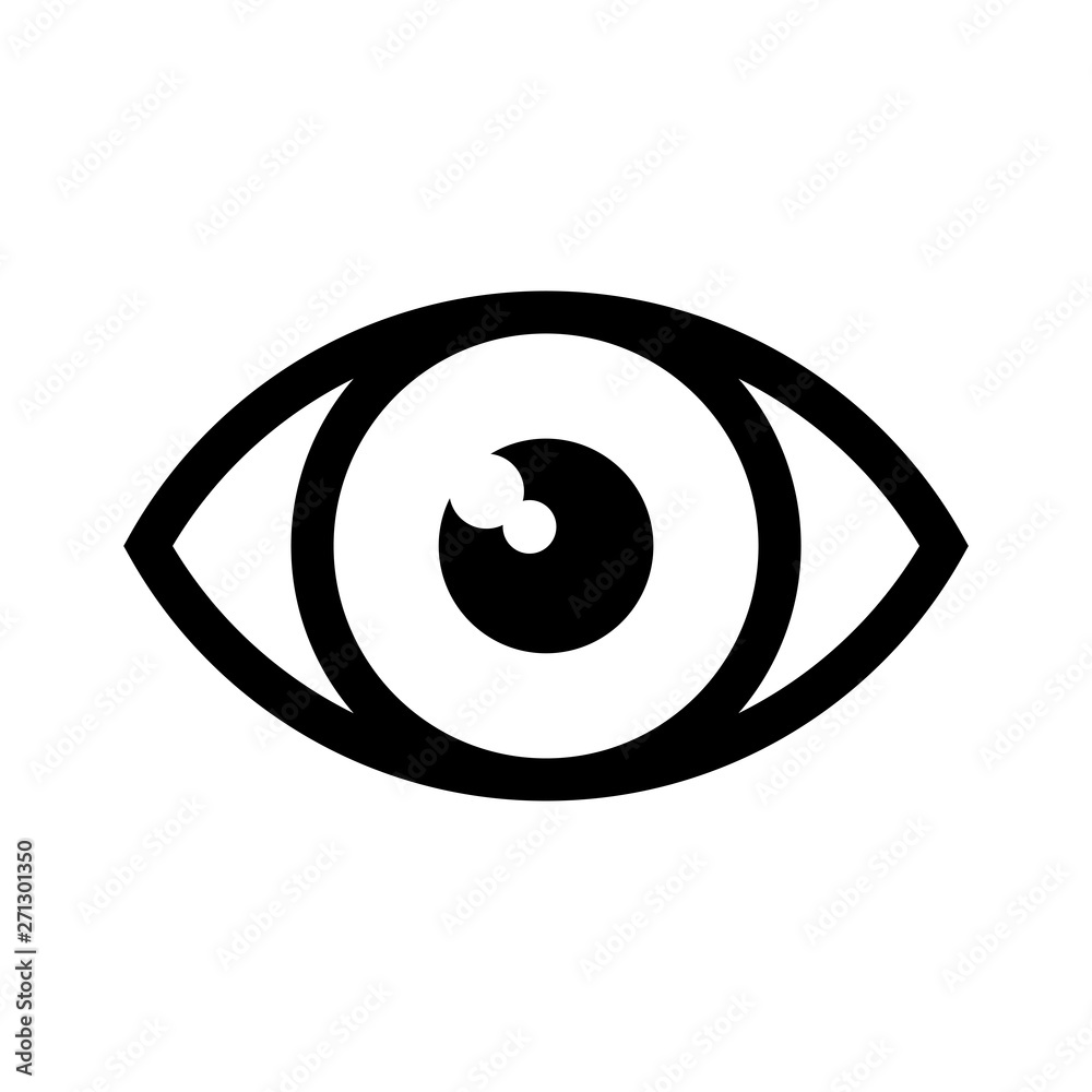 Eye icon. Symbol of vision. Linear vector pictogram. Eye icon. Symbol of vision. Linear vector pictogram.