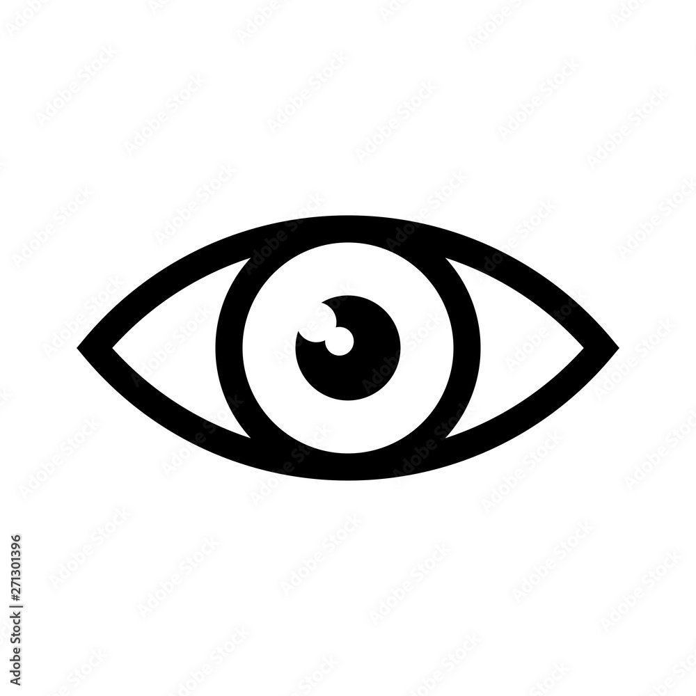 Eye icon. Symbol of vision. Linear vector pictogram. Eye icon. Symbol of vision. Linear vector pictogram.