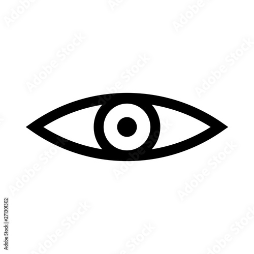Eye icon. Symbol of vision. Linear vector pictogram.