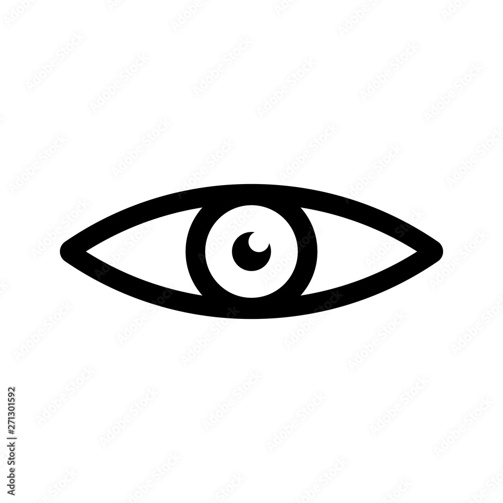 Eye icon. Symbol of vision. Linear vector pictogram. Eye icon. Symbol of vision. Linear vector pictogram.