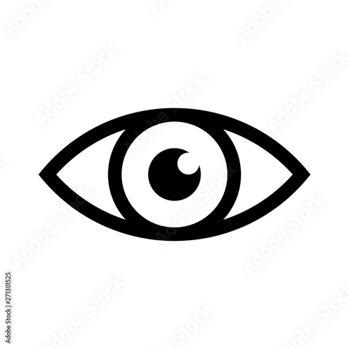 Eye icon. Symbol of vision. Linear vector pictogram.