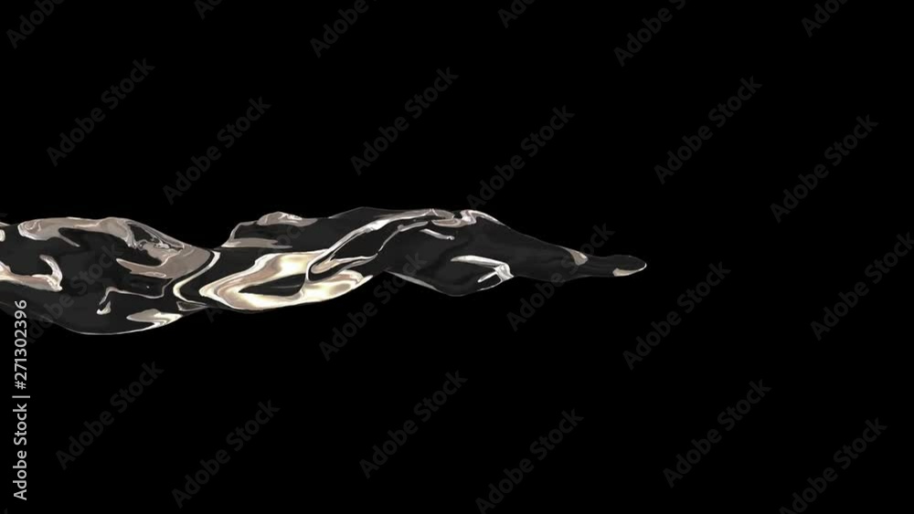 3D animation of a water flow with alpha layer
