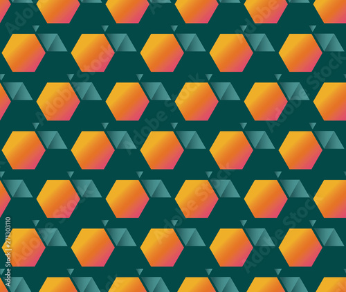 Concept geometric fruit vintage seamless pattern