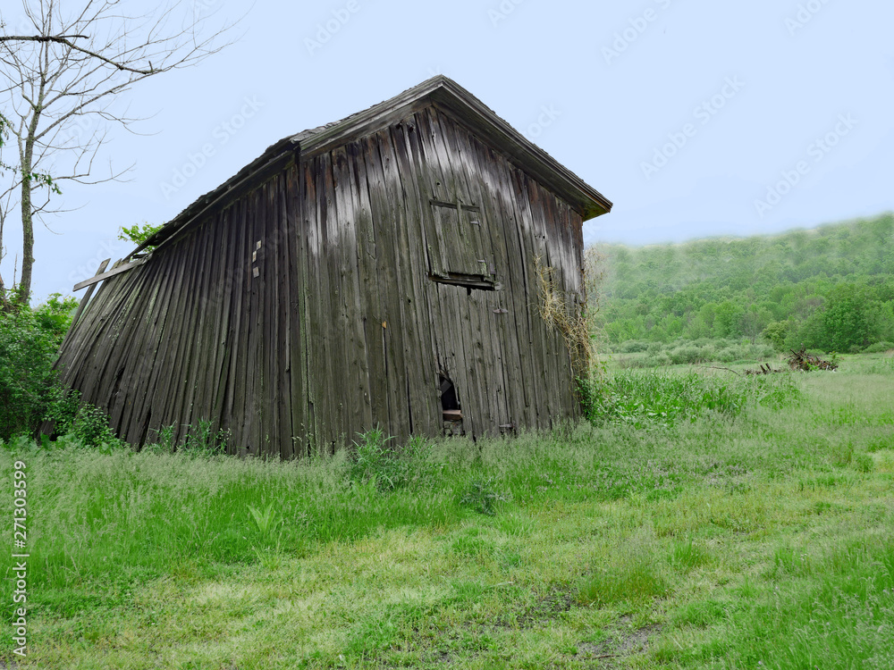 Fototapeta premium rural shed or barn that is falling down