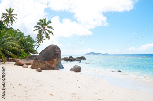 Beautiful beach in Seychelles.