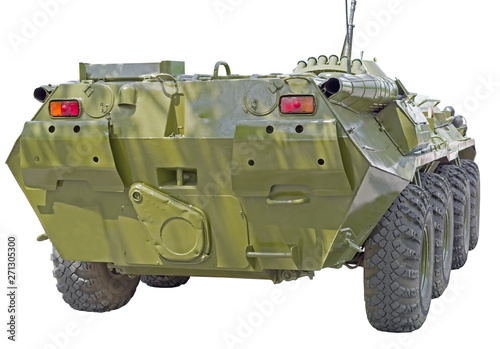 BTR military armored personnel carrier with wheels