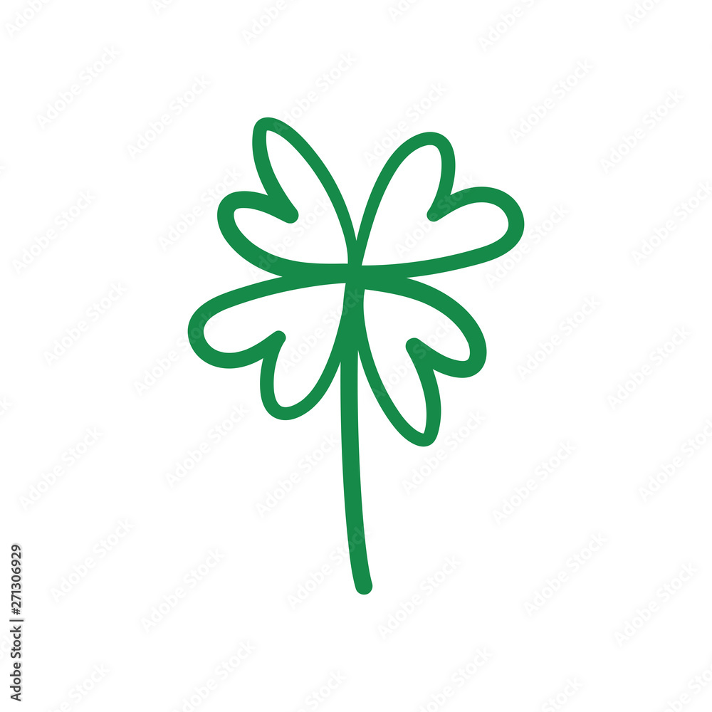 Good luck hand drawn shamrock. Lucky charm doodle. Good luck hand drawn shamrock. Lucky charm doodle.