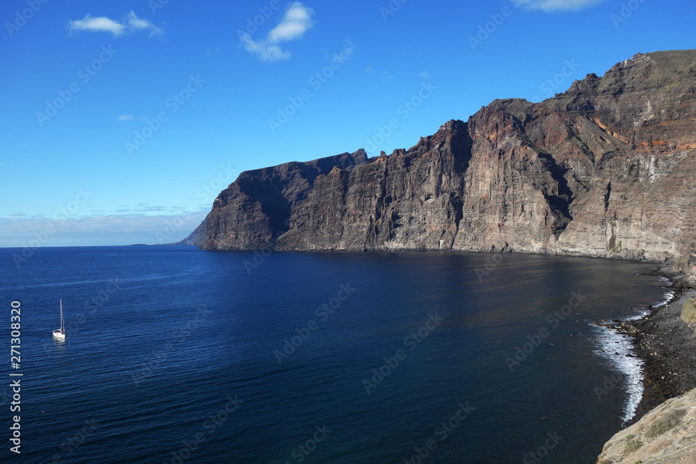 Mountains on the coast of the Tenerife island