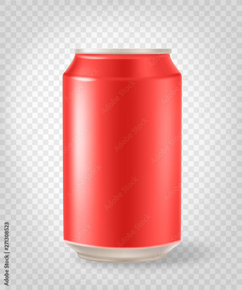 Classic aluminium can layered mockup isolated on transparent background Classic aluminium can layered mockup isolated on transparent background