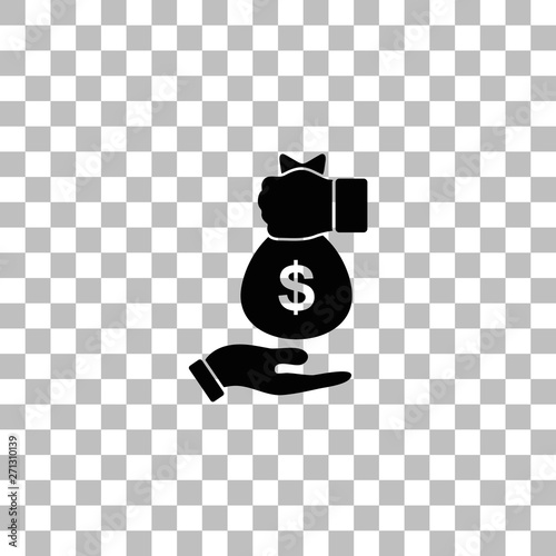 Bribe icon icon flat