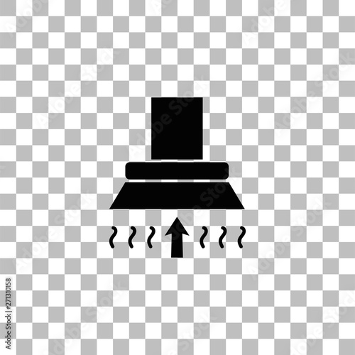 Exhaust hood icon flat