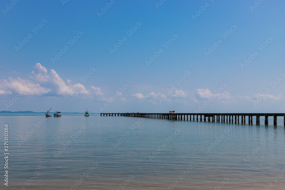 View to place called Tarnmayom Pier. East coast of Koh Chang island, Thailand