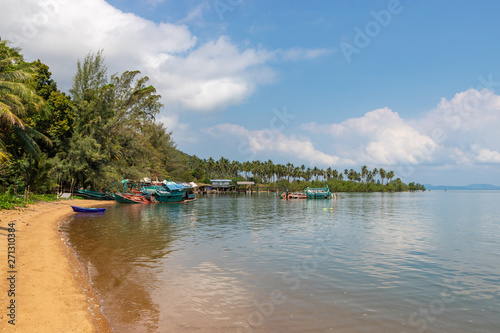 A view of the shoreline of Koh Chang, an idyllic island in Thailand near the border with Cambodia in the gulf of Thailand