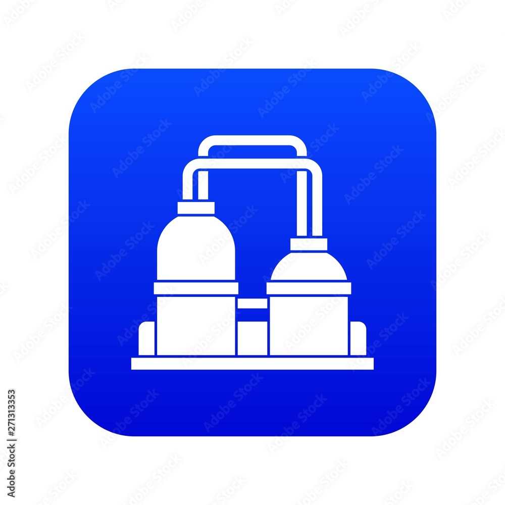 Obraz premium Oil processing factory icon digital blue for any design isolated on white vector illustration