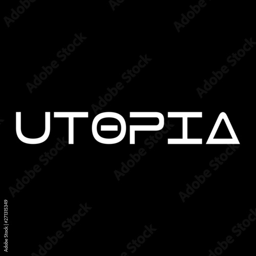 utopia -  Vector illustration design for banner, t shirt graphics, fashion prints, slogan tees, stickers, cards, posters and other creative uses